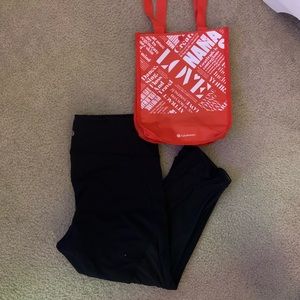 Black Cropped Lululemon Leggings